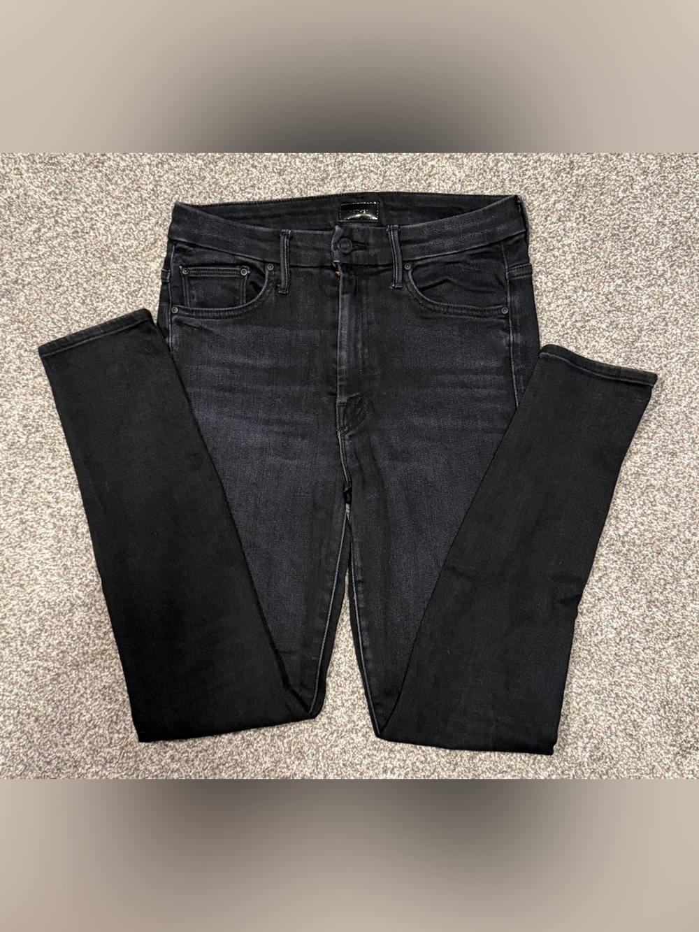 Mother High Waisted Looker Ankle Black Jeans Women’s Size 28